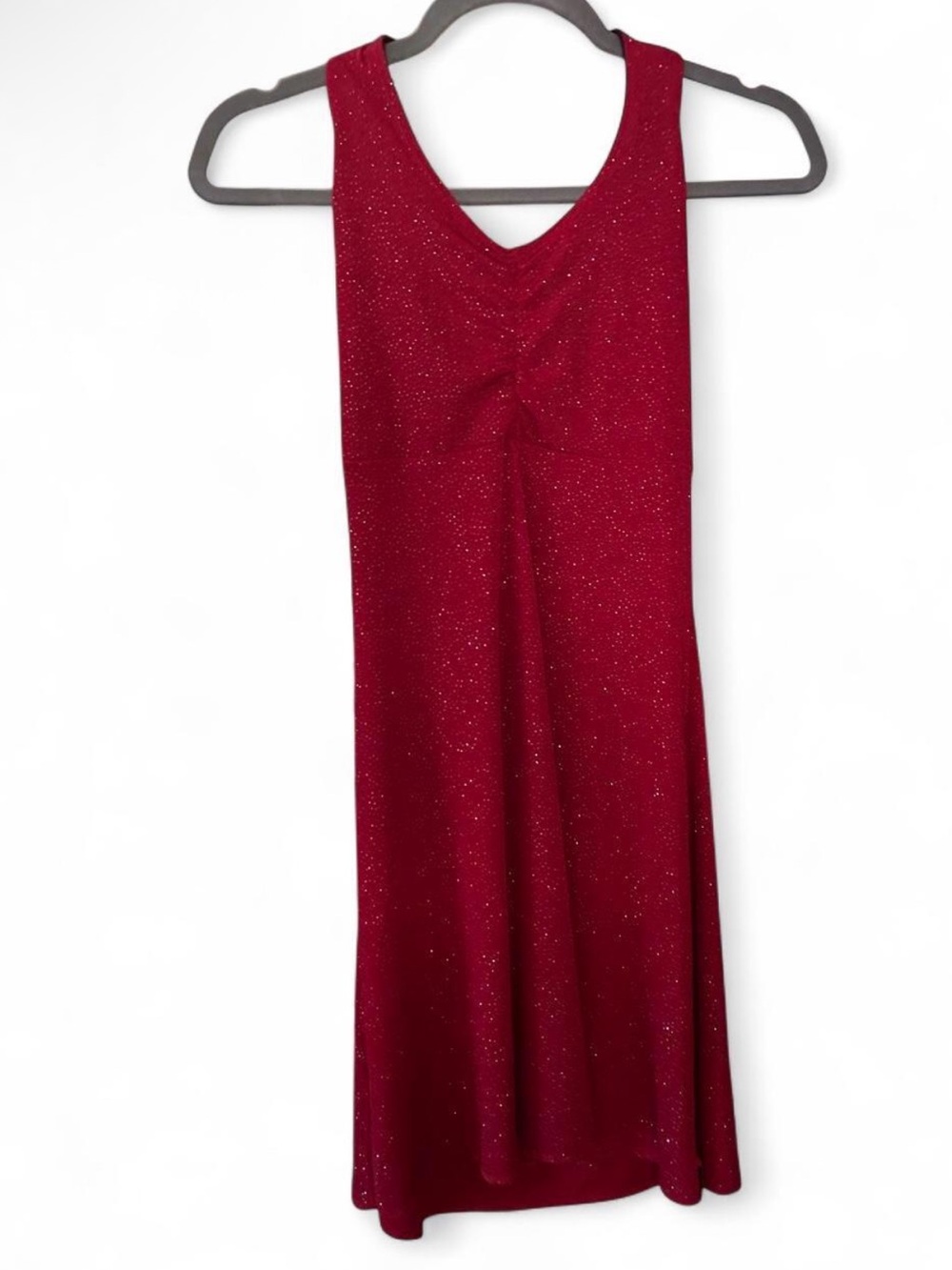 Maje Red Sparkle Halter Maxi Dress
